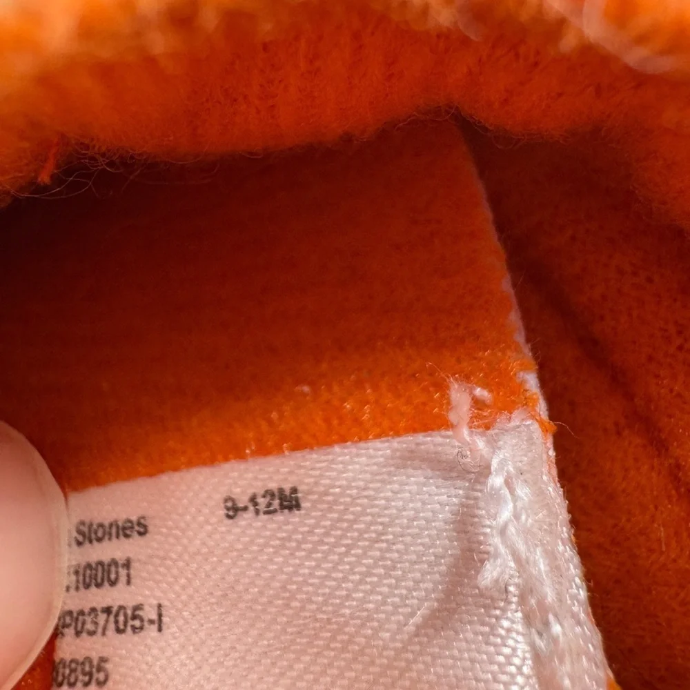 NWOT Baby Size 9-12M 3.5 Boys Grey & Orange Soft Sneaker